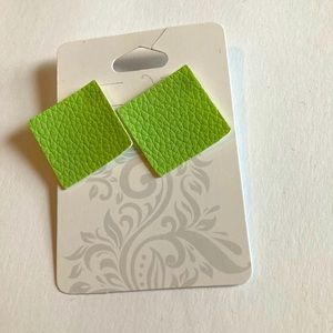 Spring green earrings